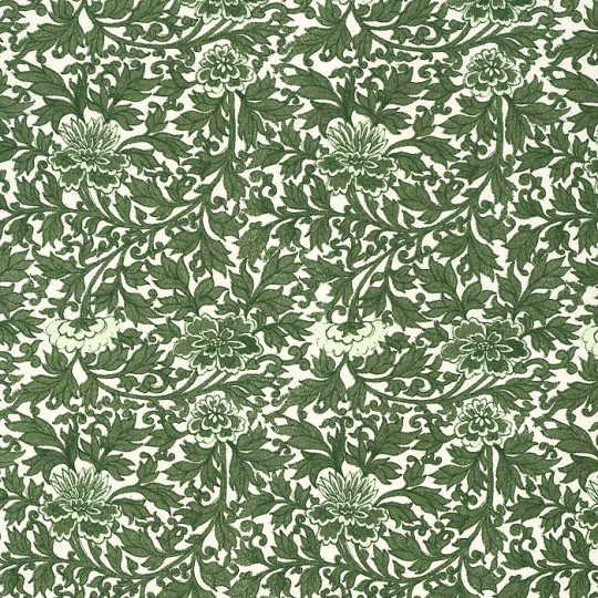 Green Mixed Floral Italian Paper ~ Tassotti